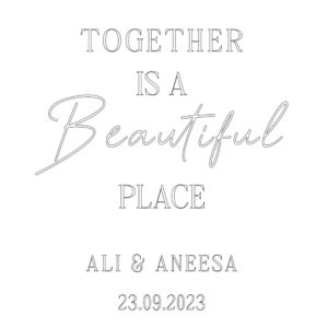 Vinyl Sticker for Together is Beautiful A2 Welcome Sign