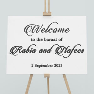 Scripted Greetings A2 Clear Acrylic Welcome Sign 2