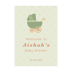 Baby Shower Sign | Boho Sage Baby Shower Welcome Sign | Vinyl Sticker And Foamex Welcome Sign