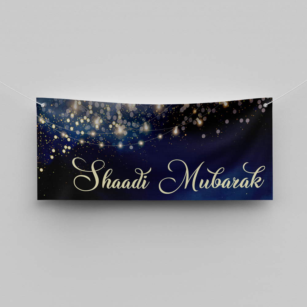 Magic Night Design Wedding PVC Banner | With Two Eyelets 4