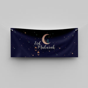 Modern Bohemian Style Personalised Ramadan/Eid Banner | With Two Eyelets 2
