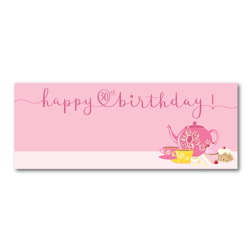 Personalised Birthday Banner | Afternoon Tea Soiree | PVC Banner 4