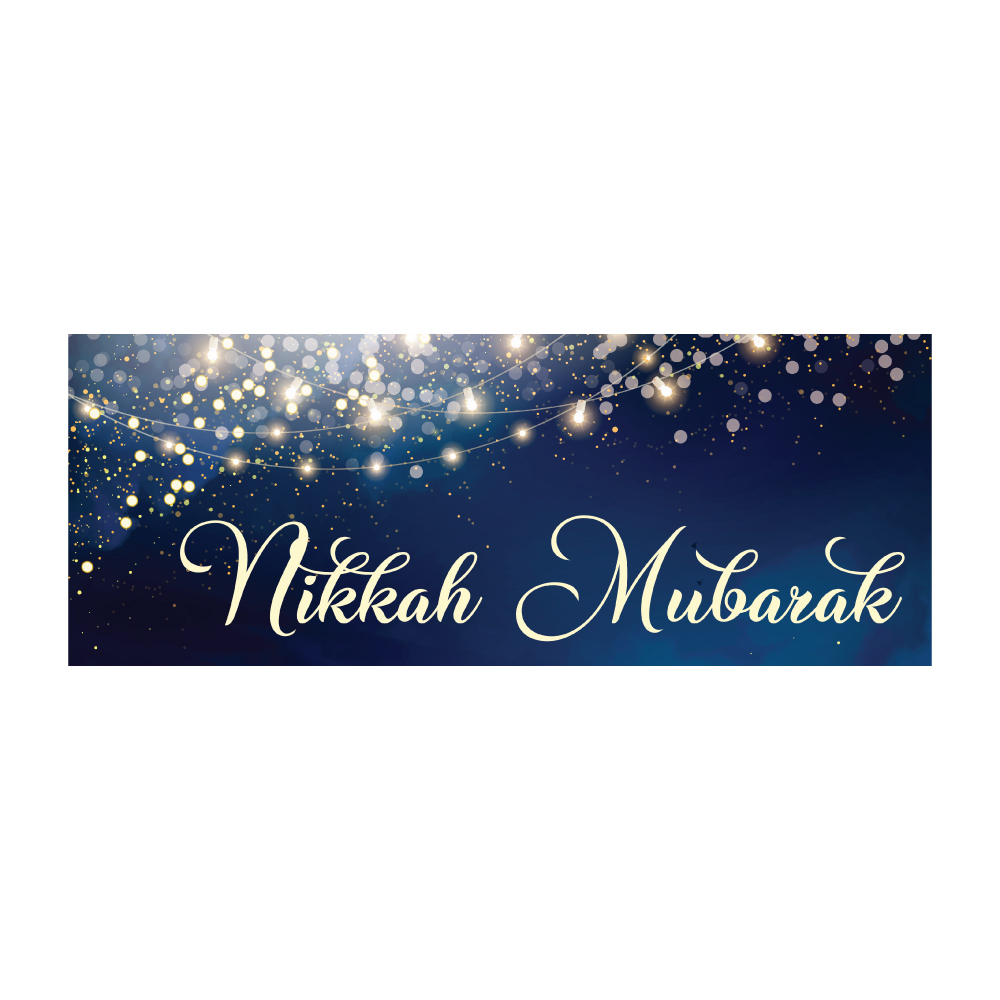 Magic Night Design Wedding PVC Banner | With Two Eyelets