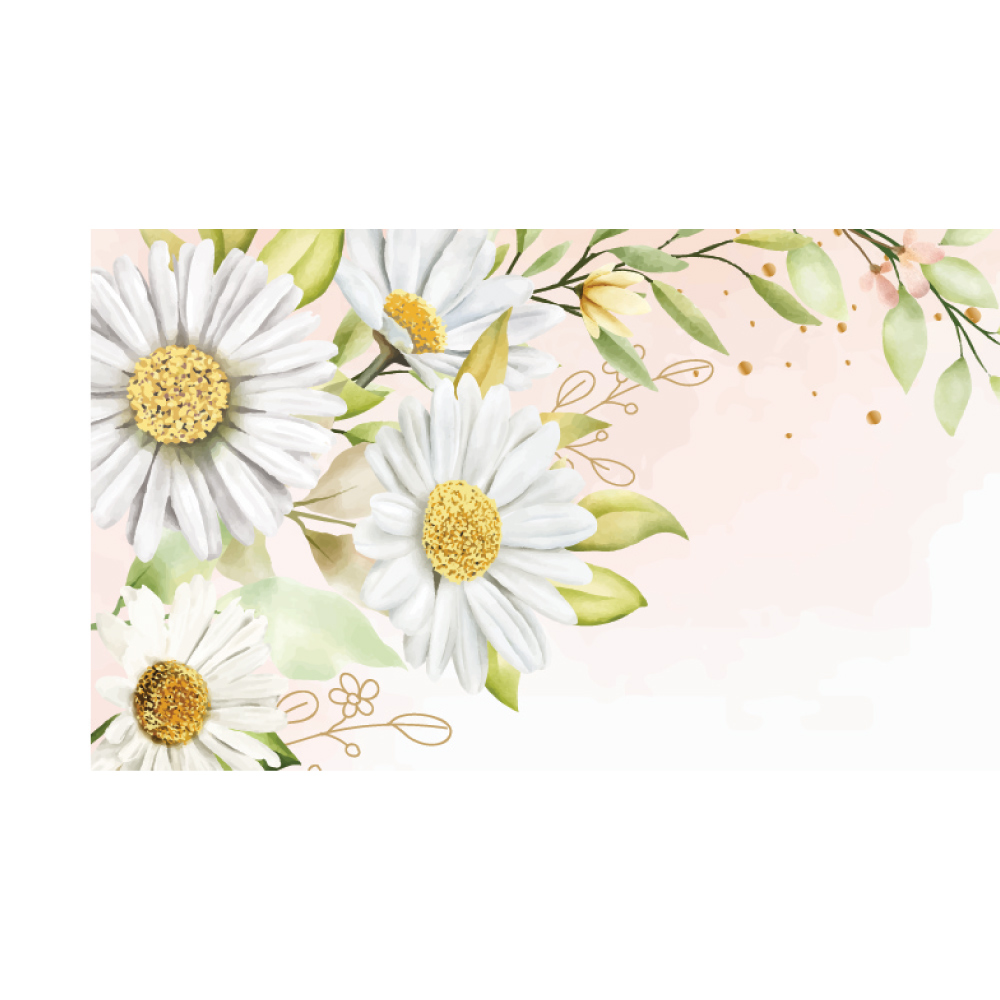 Daisy Floral Wedding Banner | PVC Banner 5