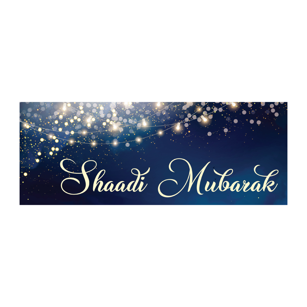 Magic Night Design Wedding PVC Banner | With Two Eyelets 2