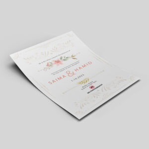 Elegant Border Wedding Invitation | 350 GSM Paper Shaadi Invitation & Envelope 3