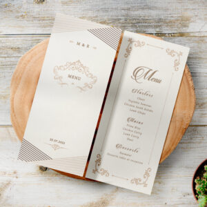 Wedding Menu | Classic Ivory Design | 350 GSM Paper Double Sided 2