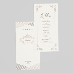 Wedding Menu | Classic Ivory Design | 350 GSM Paper Double Sided 5