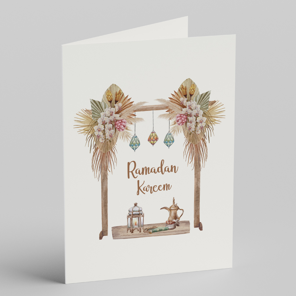 Watercolour Boho Ramadan Greeting Cards & Envelopes