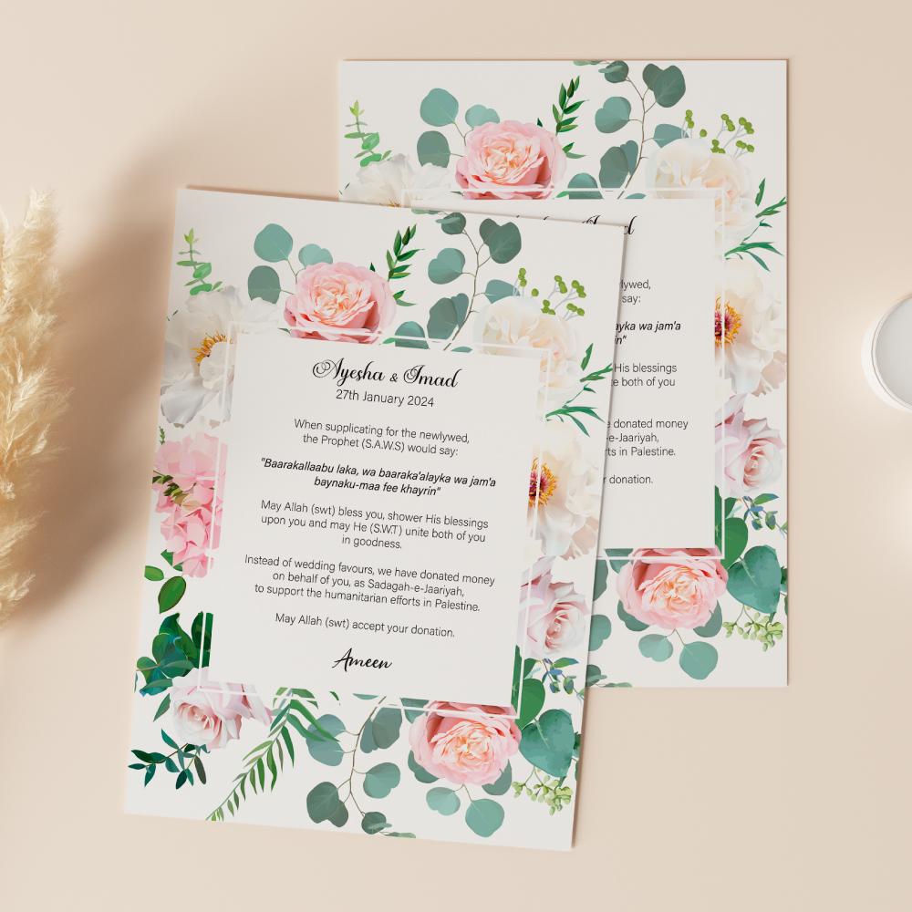 A6 Summer Floral Vibes Duaa Cards