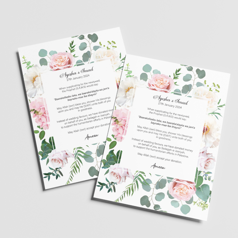 A6 Summer Floral Vibes Duaa Cards 3