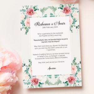 A6 Blush Pink Bouquets Duaa Cards 2