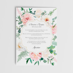 A6 Watercolour Floral Bouquet Duaa Cards 4