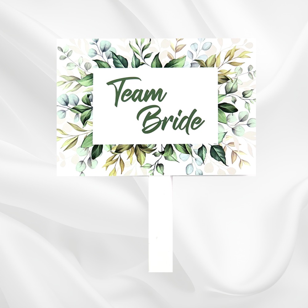 Personalised Pay Up Mister Signs | Wedding Gate Signs & PVC Banner Bundle | Green Leaves Digital Print 6