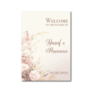 Vinyl Sticker ONLY | Personalised A2 Romantic Floral Border Design | White-Backed Vinyl Sticker