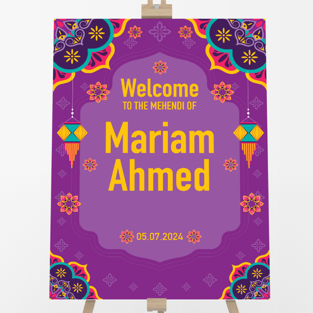 Bold Festival Vinyl Sticker And Foamex Wedding Welcome Sign