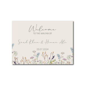 Vinyl Sticker ONLY | Personalised Garden of Wild Flowers Design | White-Backed Vinyl Sticker