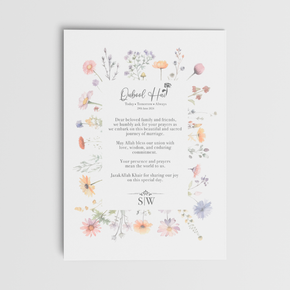 A6 Garden Flowers Duaa Cards 2