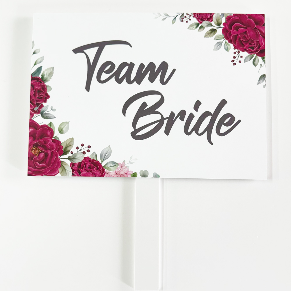 Pay Up Mister Signs | Wedding Gate Signs & PVC Banner Bundle | Maroon Floral Frame Design 5