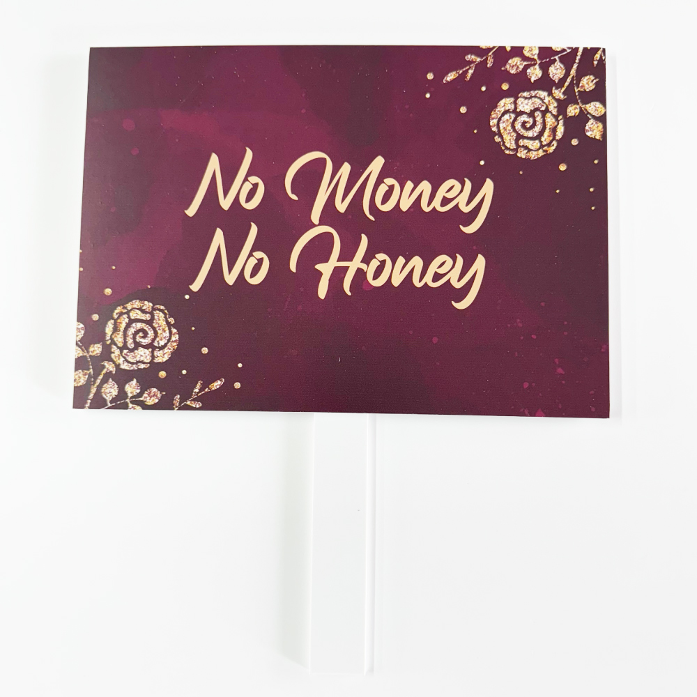 Pay Up Mister Signs | Wedding Gate Signs & PVC Banner Bundle | Burgundy and Gold Roses Design 4