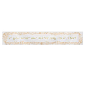 Pay Up Mister Signs | Wedding Gate Signs & PVC Banner Bundle | Gold Floral Frame Design 11