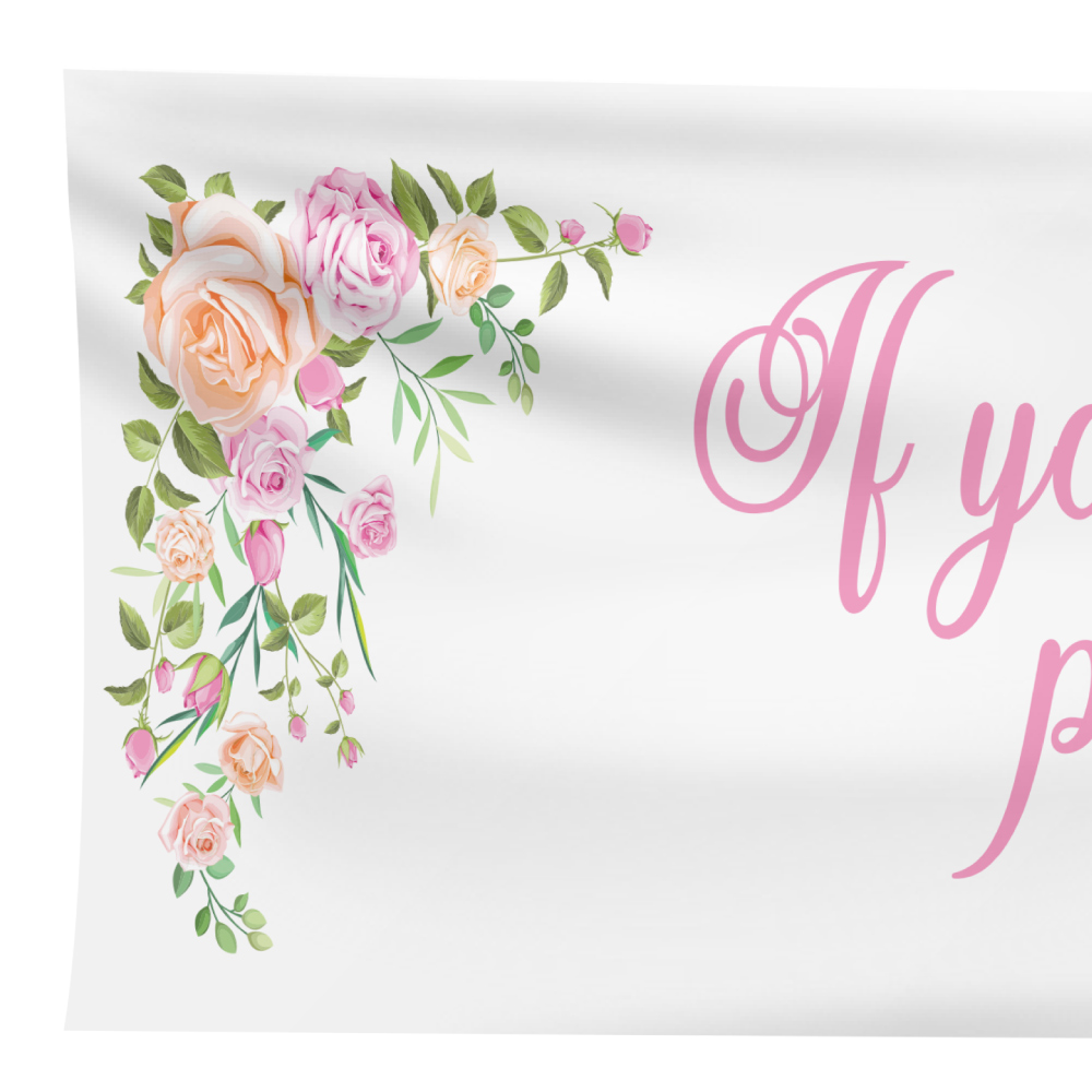 Pay Up Mister Signs | Wedding Gate Signs & PVC Banner Bundle | Floral Bouquet Design