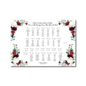 Vinyl Sticker ONLY | Rose Bushes Vinyl Sticker | Wedding Table Chart & Itinerary Sign