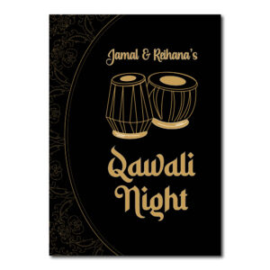 Vinyl Sticker ONLY | Black Qawali Night Drums Design