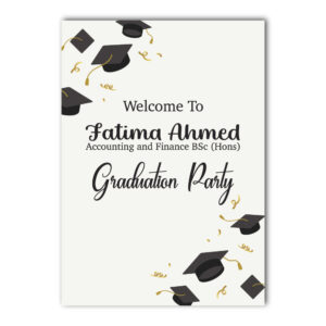 Vinyl Sticker ONLY | Personalised Hats Off Graduation Design | Vinyl Sticker