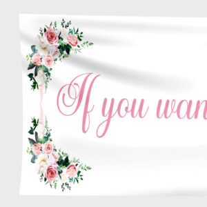 Pay Up Mister Signs | Wedding Gate Signs & PVC Banner Bundle | Blush Pink Floral Frame Design 10