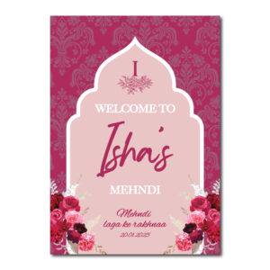Vinyl Sticker ONLY | Personalised Pink Floral Arch Design