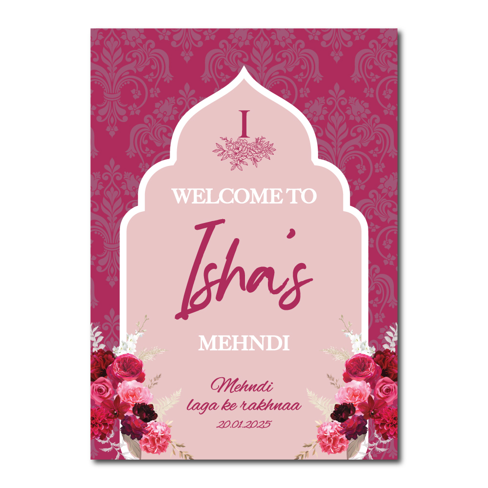 Vinyl Sticker ONLY | Personalised Pink Floral Arch Design Vinyl Sticker ONLY | Personalised Pink Floral Arch Design