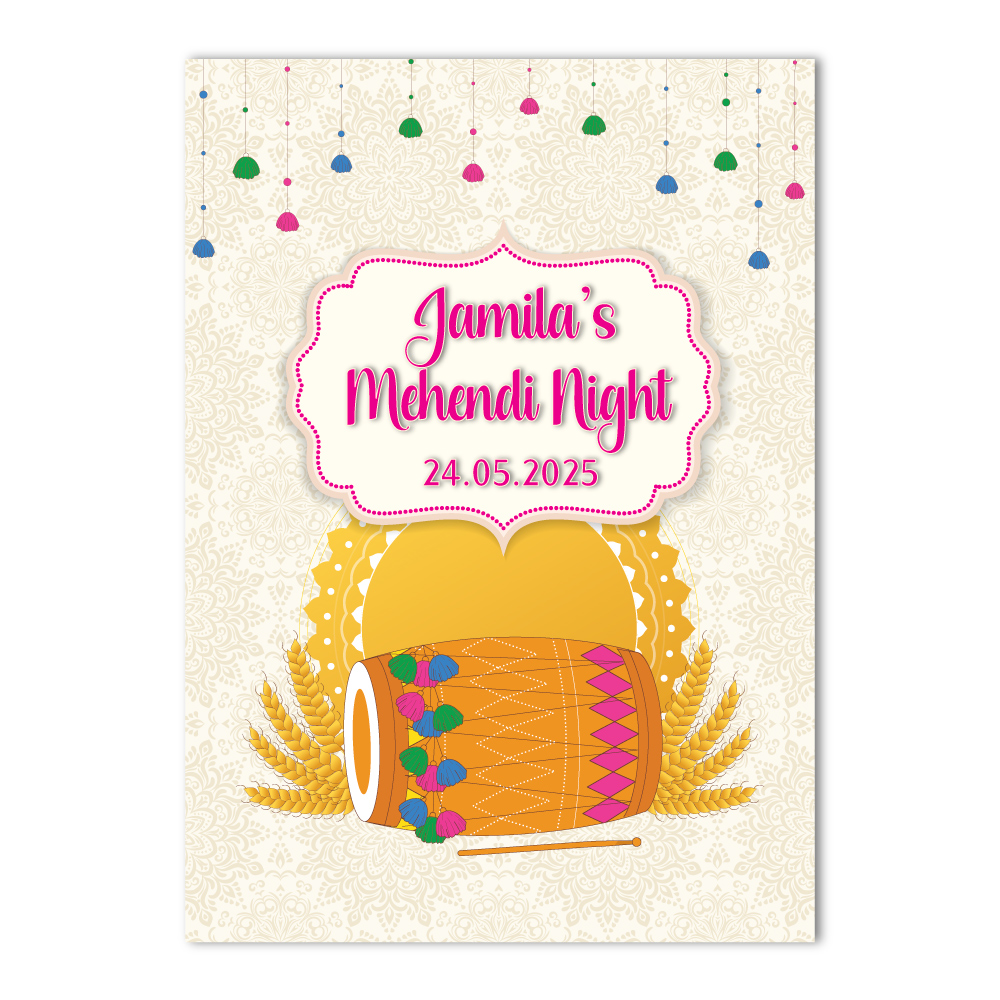 Vinyl Sticker ONLY | Personalised Colourful Dhol Design | Vinyl Sticker