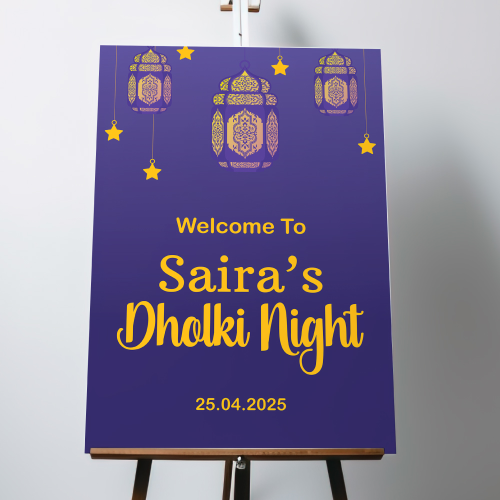 Personalised Regal Violet Lantern Vinyl Sticker And Foamex Wedding Welcome Sign Personalised Regal Violet Lantern Vinyl Sticker And Foamex Wedding Welcome Sign
