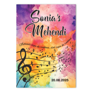 Vinyl Sticker ONLY | Musical Mehendi Moments Design