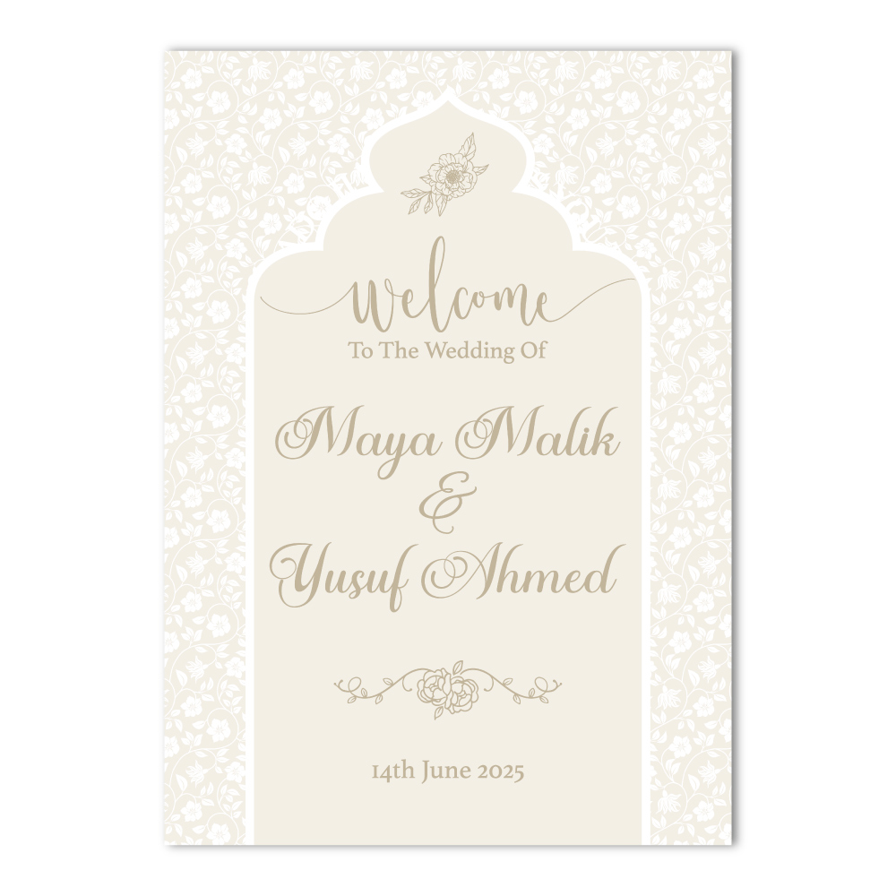 Vinyl Sticker ONLY | Ivory White Floral Design