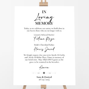Sleek Script Vinyl Sticker And Foamex Wedding Welcome Sign