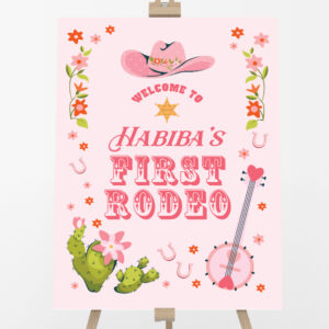 Yeehaw in Pink Welcome Sign | Vinyl Sticker And Foamex Welcome Sign
