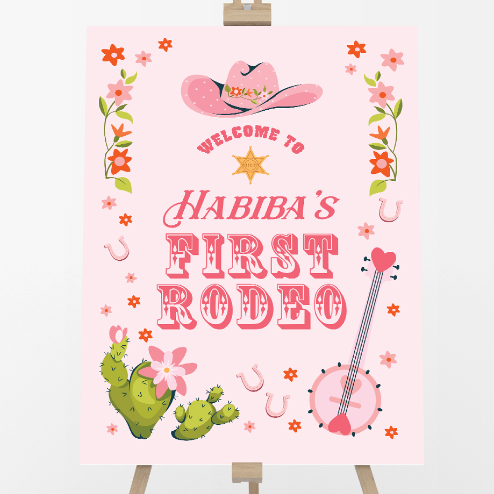 Yeehaw in Pink Welcome Sign | Vinyl Sticker And Foamex Welcome Sign Yeehaw in Pink Welcome Sign | Vinyl Sticker And Foamex Welcome Sign