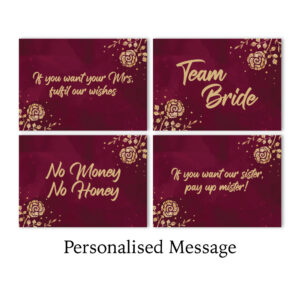 Vinyl Sticker ONLY | Minimum Order 4 Stickers | Burgundy and Gold Roses Design