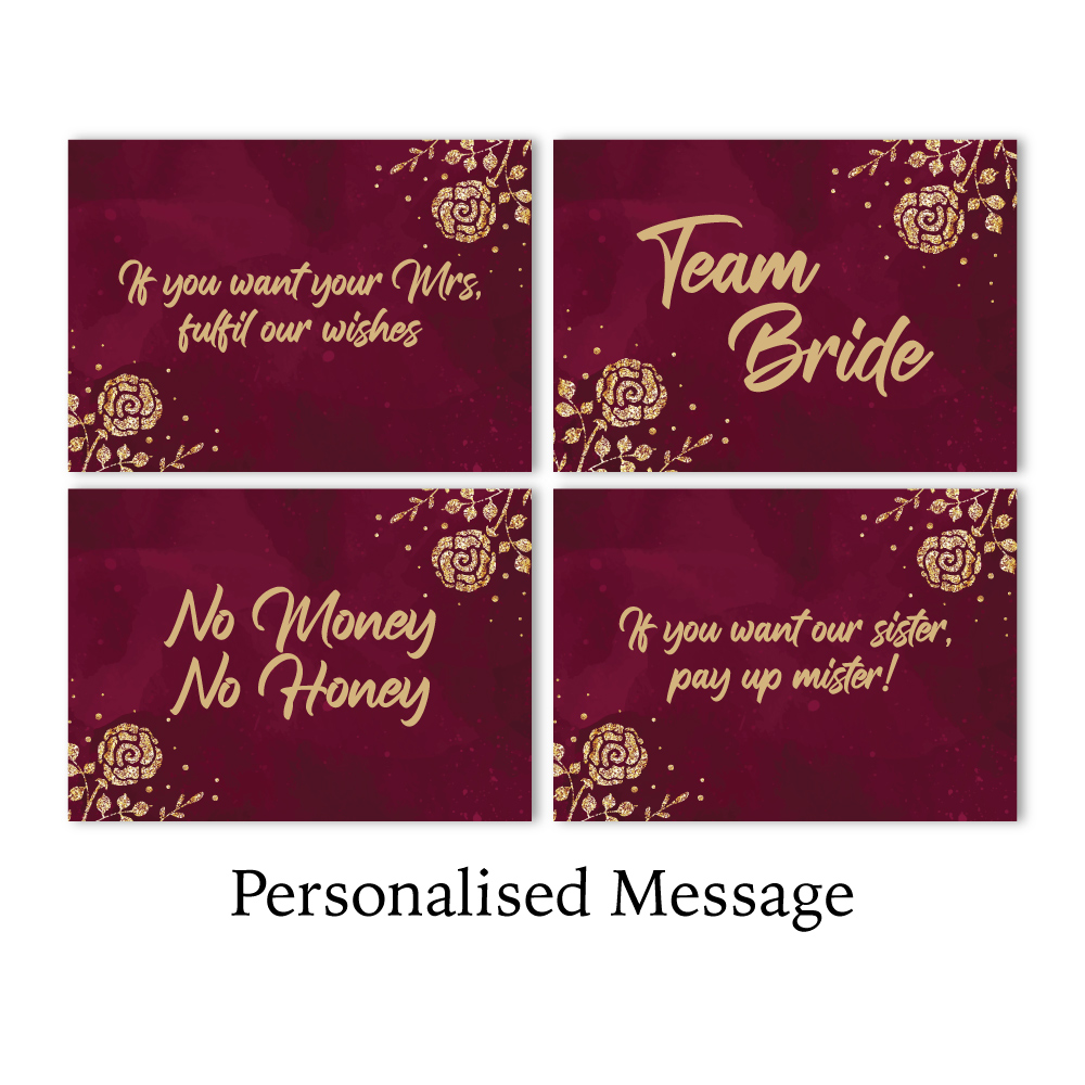 Vinyl Sticker ONLY | Minimum Order 4 Stickers | Burgundy and Gold Roses Design Vinyl Sticker ONLY | Minimum Order 4 Stickers | Burgundy and Gold Roses Design