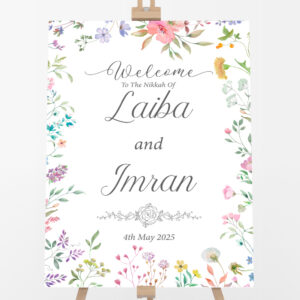 Ethereal Garden Vinyl Sticker And Foamex Wedding Welcome Sign