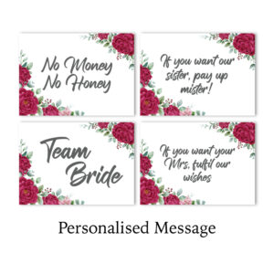Vinyl Sticker ONLY | Minimum Order 4 Stickers | Maroon Floral Frame Design