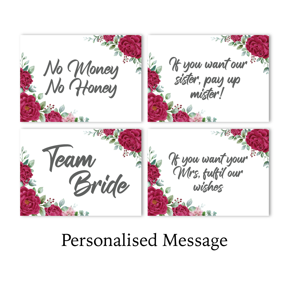 Vinyl Sticker ONLY | Minimum Order 4 Stickers | Maroon Floral Frame Design Vinyl Sticker ONLY | Minimum Order 4 Stickers | Maroon Floral Frame Design