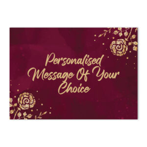 Vinyl Sticker ONLY | Minimum Order 4 Stickers | Burgundy and Gold Roses Design 2