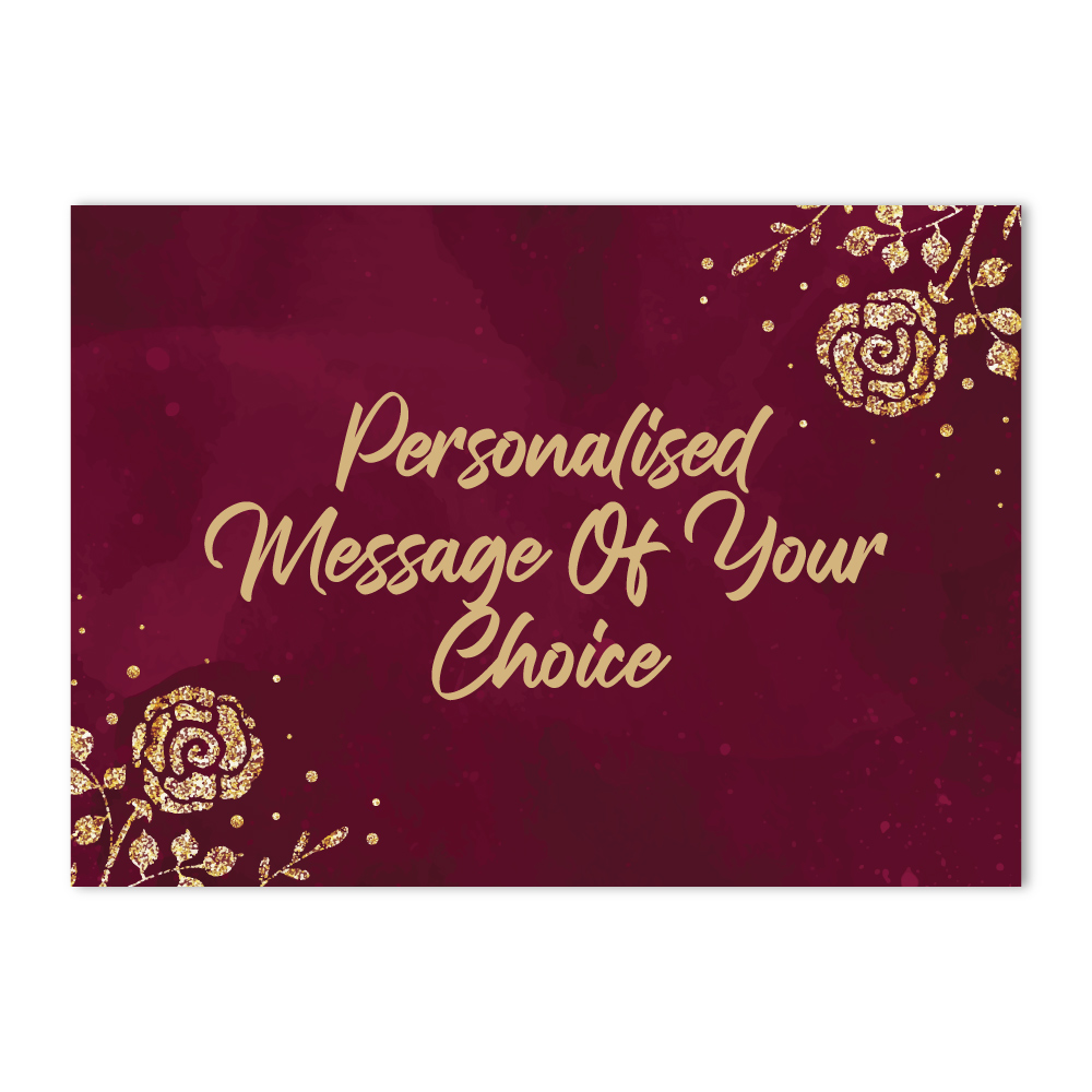Vinyl Sticker ONLY | Minimum Order 4 Stickers | Burgundy and Gold Roses Design 2