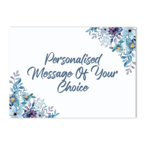 Vinyl Sticker ONLY | Minimum Order 4 Stickers | Watercolour Blue Floral Frame Design 2