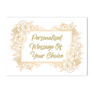 Vinyl Sticker ONLY | Minimum Order 4 Stickers | Gold Floral Frame Design 2