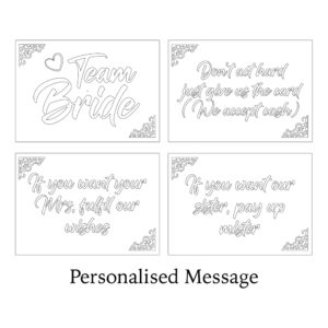 A4 Vinyl Sticker Bridal Party Signage | Design A