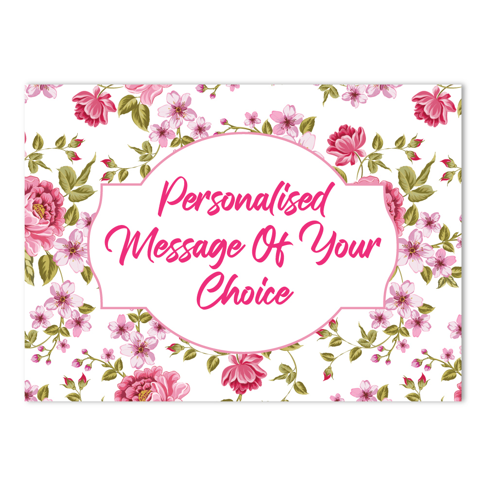 Vinyl Sticker ONLY | Minimum Order 4 Stickers | Vintage Pink Floral Design 2